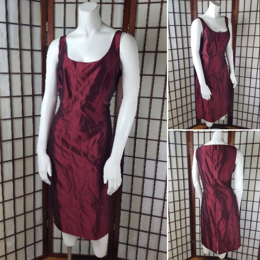 EUC SILK ANN TAYLOR LINED SHEATH DRESS